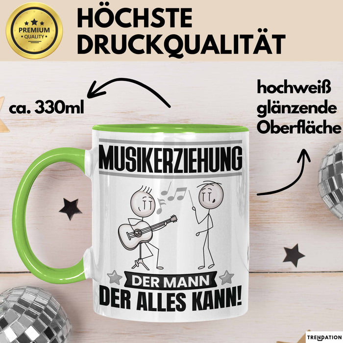 Musikerziehung Tasse Geschenk für Musikerziehung Der Mann Der Alles Kann Geschenkidee zum Geburtstag Grün Trendation