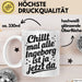 Ingeborg Tasse Geschenk Chillt Mal Alle Ingeborg Ist Ja Jetzt Da Geschenkidee Becher mit Name Weiß Trendation