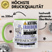 Wildtieraufzüchterin Tasse Geschenk Lustiger Spruch Bitte Erheben Sie Sich Seine Majestät Die Wildtieraufzüchterin Betritt Den Raum Grün Trendation