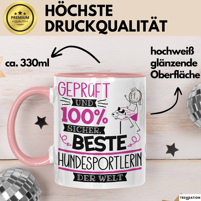 Hundesportlerin Geschenk Becher Tasse Gott Schuf Alle Menschen Gleich Nur Die Besten Durfeten Hundesportlerin Werden Geschenkidee Lustig Rosa Trendation