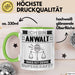 Anwalt Tasse Geschenk für Anwalt Geburtstag Lustiger Spruch Kaffee-Becher Was Ist Deine Superkraft Grün Trendation