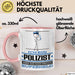 Polizist Geschenk Tasse Ich Bin Polizist Aber Sag Doch Einfach Superheld Lustige Geschenkdiee für Polizist Kaffee-Becher Rosa Trendation