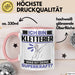 Kletterer Tasse Geschenk für Kletterer Geburtstag Lustiger Spruch Kaffee-Becher Was Ist Deine Superkraft Rosa Trendation