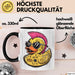 Quietscheente Tier Tasse Geschenk Lustige Geschenkidee Spruch Punk Ente Entenküken Schwarz Trendation