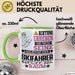 Skifahrer Geschenk Tasse Lustiger Spruch Erheben Sie Sich Der Skifahrer Betritt den Raum Grün Trendation