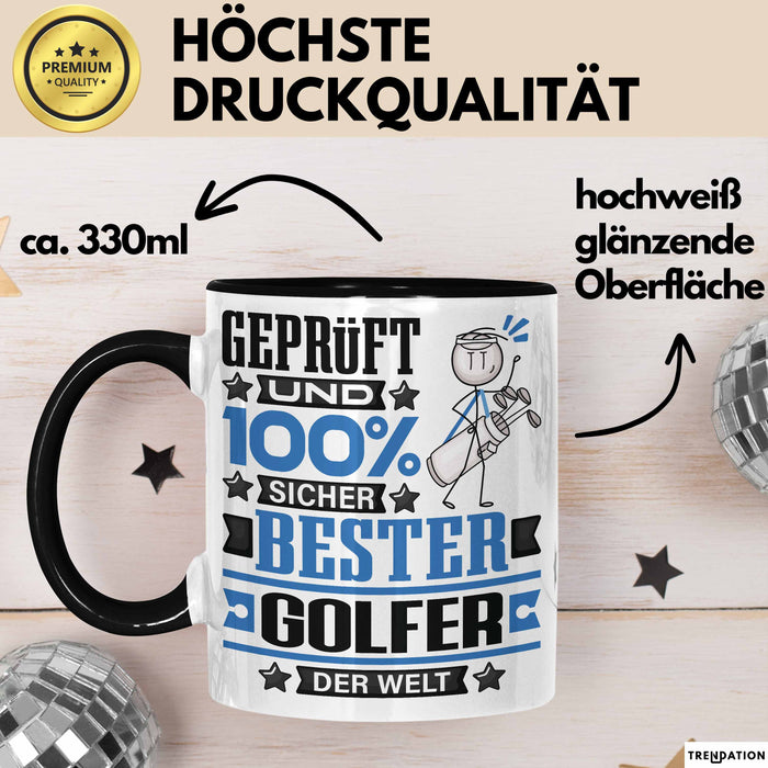 Golfer Geschenk Lustiger Spruch für Golfer Geschenkidee Bester Golfer Der Welt Schwarz Trendation