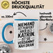 Katrin Tasse Geschenk Niemand Ist Perfekt Katrin Verdammt Nah Dran Geschenkidee Blau Trendation