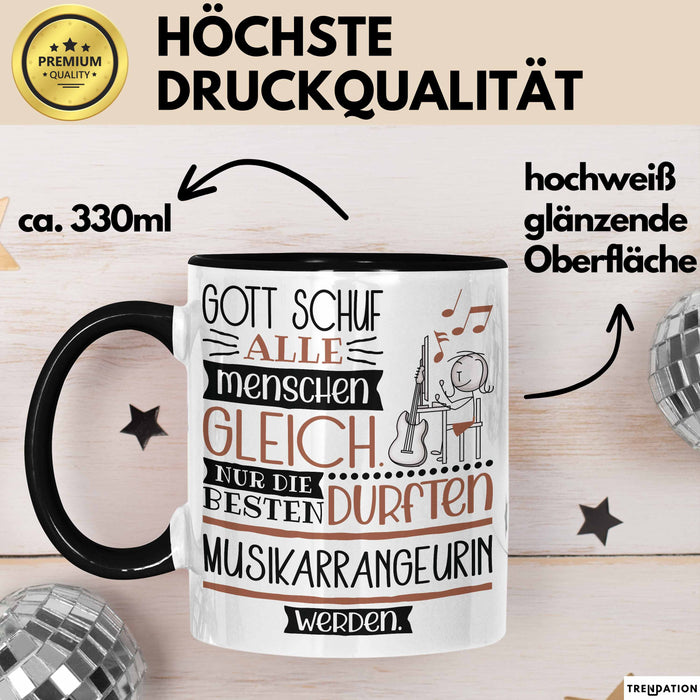 Musikarrangeurin Geschenk Becher Tasse Gott Schuf Alle Menschen Gleich Nur Die Besten Durfeten Musikarrangeurin Werden Geschenkidee Lustig Trendation