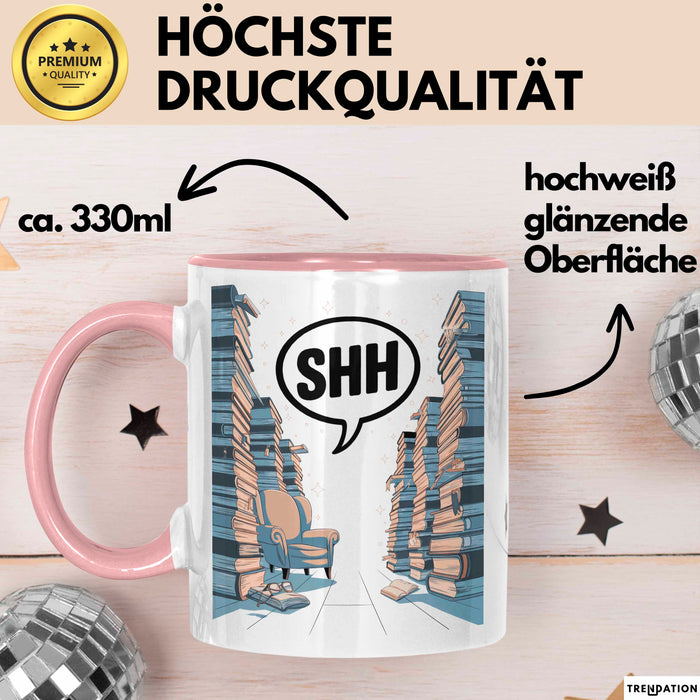 Bibliothekar Tasse Geschenk Lustige Geschenkidee Spruch Für Buch Hüter Rosa Trendation