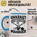 Gärtner Tasse Geschenk Unkraut Vernichtungsmanager Blau Trendation