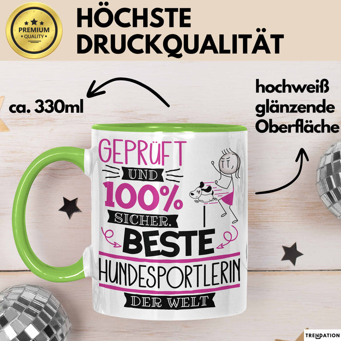 Hundesportlerin Geschenk Becher Tasse Gott Schuf Alle Menschen Gleich Nur Die Besten Durfeten Hundesportlerin Werden Geschenkidee Lustig Grün Trendation
