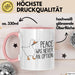 Gans Tasse Geschenk Peace Was Never An Option Humor Kaffee-Becher Rosa Trendation