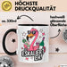 Flamingo Trinkend Tasse Geschenk Lustige Geschenkidee Spruch Es Eskaliert Eh Schwarz Trendation