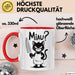 Sarkastische Katze Tasse Geschenk Lustige Geschenkidee Miau Rot Trendation