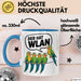 Papageien Garten Vögel Tasse Geschenk Lustige Geschenkidee Spruch Der Hat WLAN Blau Trendation