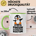Sarkastischer Pinguin Tasse Geschenk Lustige Geschenkidee Spruch Ich Bin Ein Pinguin Grün Trendation