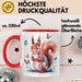 Eichhörnchen Tierliebhaber Tasse Geschenk Lustige Geschenkidee Spruch Rot Trendation