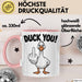 Ente Tier Tasse Geschenk Lustige Geschenkidee Spruch Duck You Rosa Trendation