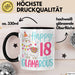18er Geburtstag Tasse Geschenk Happy 18 And Glamarous Llama Alpaka Liebhaber Geschenkidee zum Geburtstag Trendation