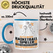 Basketballspieler Geschenk Tasse Ich Bin Basketballspieler Aber Sag Doch Einfach Superheld Lustige Geschenkdiee für Basketballspieler Kaffee-Becher Blau Trendation