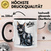 Katzen Tierliebhaber Tasse Geschenk Lustige Geschenkidee Spruch Miau Schwarz Trendation