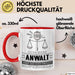 Anwalt Geschenk Tasse Ich Bin Anwalt Aber Sag Doch Einfach Superheld Lustige Geschenkdiee für Anwalt Kaffee-Becher Rot Trendation