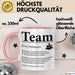 Büroarbeit Kollege Tasse Geschenk Lustige Geschenkidee Spruch Team Definition Rosa Trendation