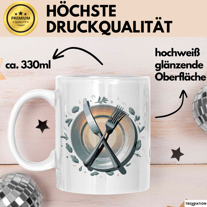 Feinschmecker Tasse Geschenkidee für Geschmacksliebhaber Weiß Trendation