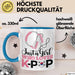 KPop Tasse Geschenk Just a Girl Who Loves KPop Spruch Geschenkidee Blau Trendation