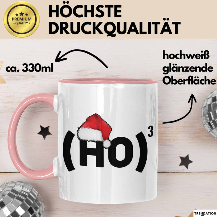 Chemielehrer Unterricht Tasse Geschenk Lustige Geschenkidee Spruch Ho Ho Ho Christmas Santa Rosa Trendation