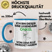 Onkel Geschenk Tasse Lustige Geschenkidee Geburtstag für Onkel Ich Bin Dieser Legendäre Onkel Von Dem Alle Geredet Haben Kaffee-Becher Blau Trendation