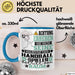 Handballspieler Geschenk Tasse Lustiger Spruch Erheben Sie Sich Der Handballspieler Betritt den Raum Blau Trendation