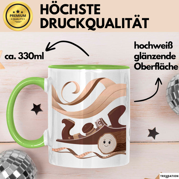 Holzarbeiter Tasse Geschenk Lustige Geschenkidee Spruch Für Holzhandwerk Fans Grün Trendation