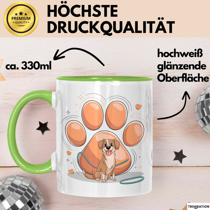 Hundetrainer Tasse Geschenk Lustige Geschenkidee Spruch Für Hunde Coaches Grün Trendation