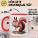 Eichhörnchen Tierliebhaber Tasse Geschenk Lustige Geschenkidee Spruch Rot Trendation