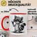 Waschbär Rockmusik Tasse Geschenk für Tiermusikliebhaber Rot Trendation