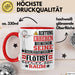 Flötist Geschenk Tasse Lustiger Spruch Erheben Sie Sich Der Flötist Betritt den Raum Rot Trendation