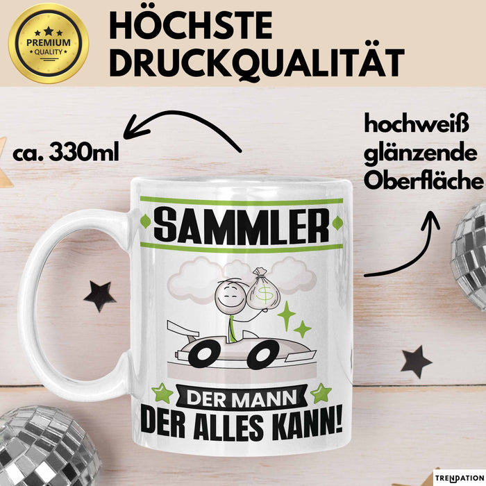 Sammler Tasse Geschenk für Sammler Der Mann Der Alles Kann Geschenkidee zum Geburtstag Weiß Trendation