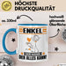 Enkel Tasse Geschenk für Enkel Der Mann Der Alles Kann Geschenkidee zum Geburtstag Blau Trendation