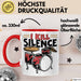 Schlagzeug-Spieler Geschenk Drummer Tasse Geschenkidee Spruch I Kill Silence Bandmitglied Schlagzeuger Rot Trendation