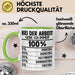 Kollegen Tasse Geschenk Bei Der Arbeit Gebe Ich Immer 100 Prozent Montag Dienstag Kaffee-Becher Grün Trendation