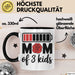 Mama Tasse Geschenk Mom Of 3 Kids Geschenkidee Mama Drei Kinder Muttertag Schwarz Trendation
