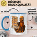 Tung Tung Tung Tung Sahur Tasse Meme Italienisch Geschenk Lustig Becher Blau Trendation