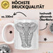 Elefant Mandala Tasse Geschenk Lustige Geschenkidee Spruch Weiß Trendation