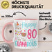 80er Geburtstag Tasse Geschenk Happy 80 And Glamarous Llama Alpaka Liebhaber Geschenkidee zum Geburtstag Rosa Trendation