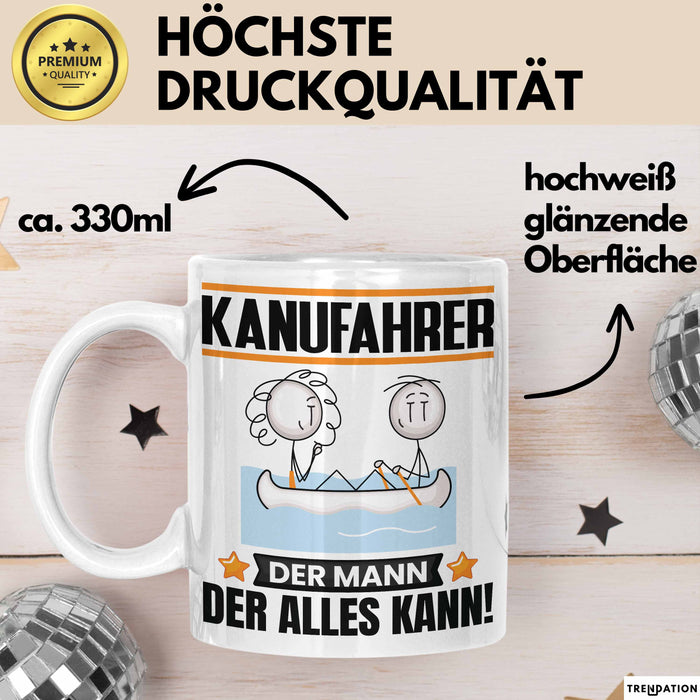 Kanufahrer Tasse Geschenk für Kanufahrer Der Mann Der Alles Kann Geschenkidee zum Geburtstag Weiß Trendation