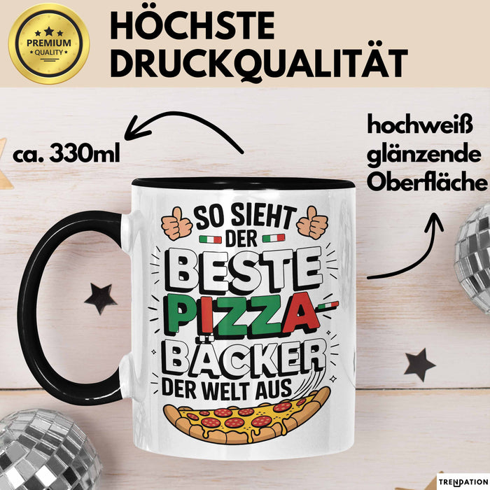 Pizzabäcker Tasse Geschenk Bester Pizzabäcker für Koch Trendation