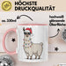Lama Weihnachtsfeier Tasse Geschenk Lustige Geschenkidee Spruch Rosa Trendation