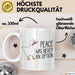 Gans Tasse Geschenk Peace Was Never An Option Humor Kaffee-Becher Weiß Trendation
