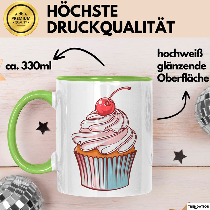 Bäcker Tasse Geschenkidee für Konditor und Dessertmacher Grün Trendation